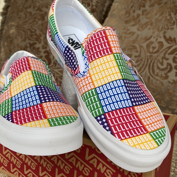 Vans Classic Slip On Pride Multi/True White men’s - Picture 9 of 16